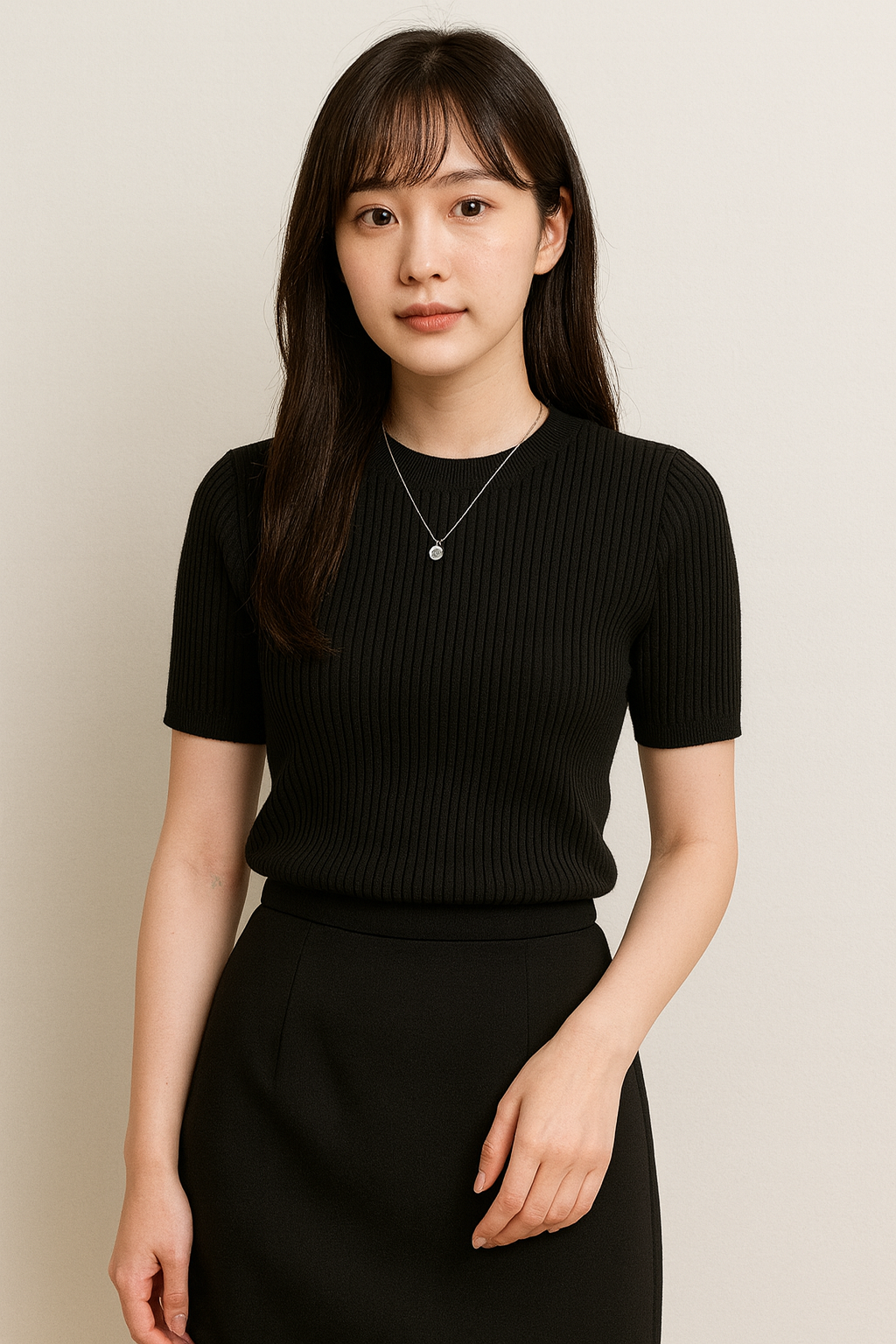 Women's Rib Knit Short Sleeve Top | Stretchy Slim Fit T-Shirt for Summer and Spring | Beautiful Silhouette, Perfect for Underwear