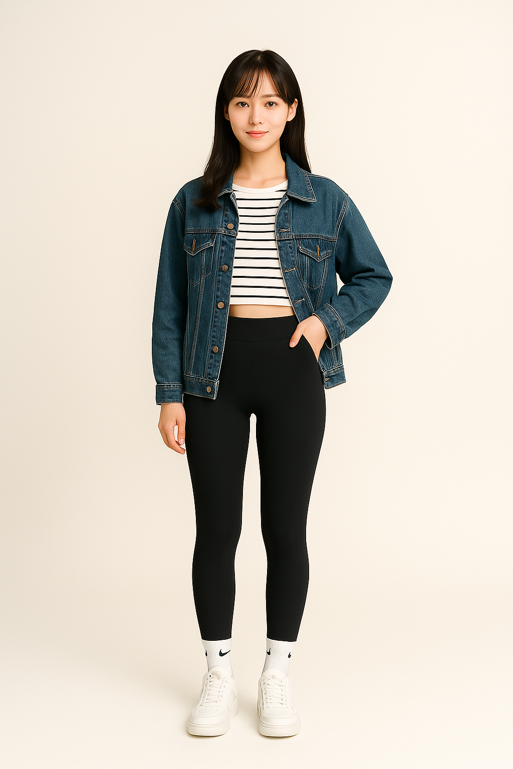 High-waisted fleece-lined shark pants | Super stretchy, flattering legs, and warm for fall and winter