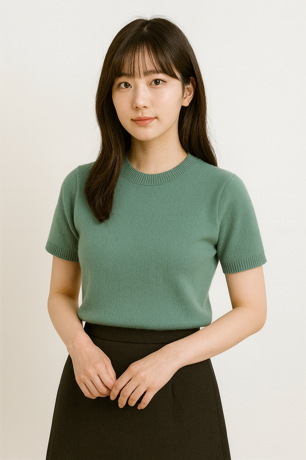 Women's lightweight knit short-sleeve top | Soft to the touch, perfect for spring and summer, round neck, available in 9 colors