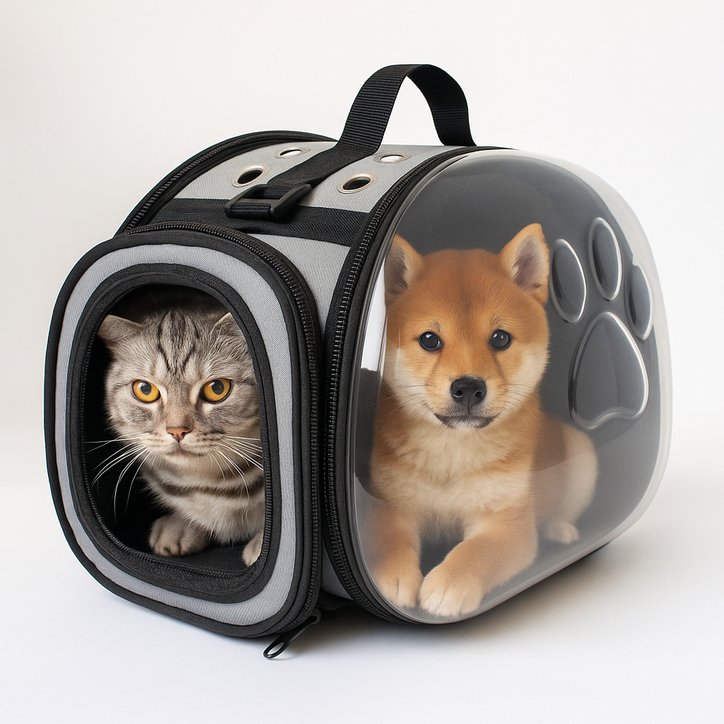 Breathable Pet Carrier Bag | Foldable, Lightweight, Shoulder &amp; Backpack Compatible for Cats and Dogs