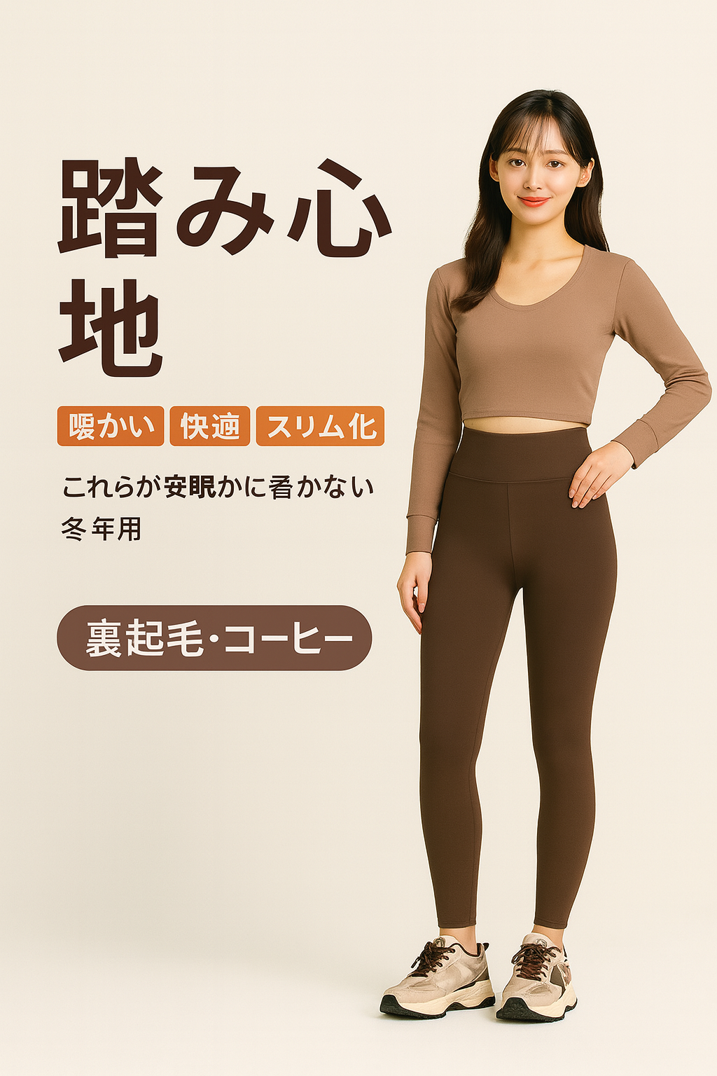 裏起毛ハイウエストシャークパンツ｜超伸縮・美脚・秋冬あったかレギンス