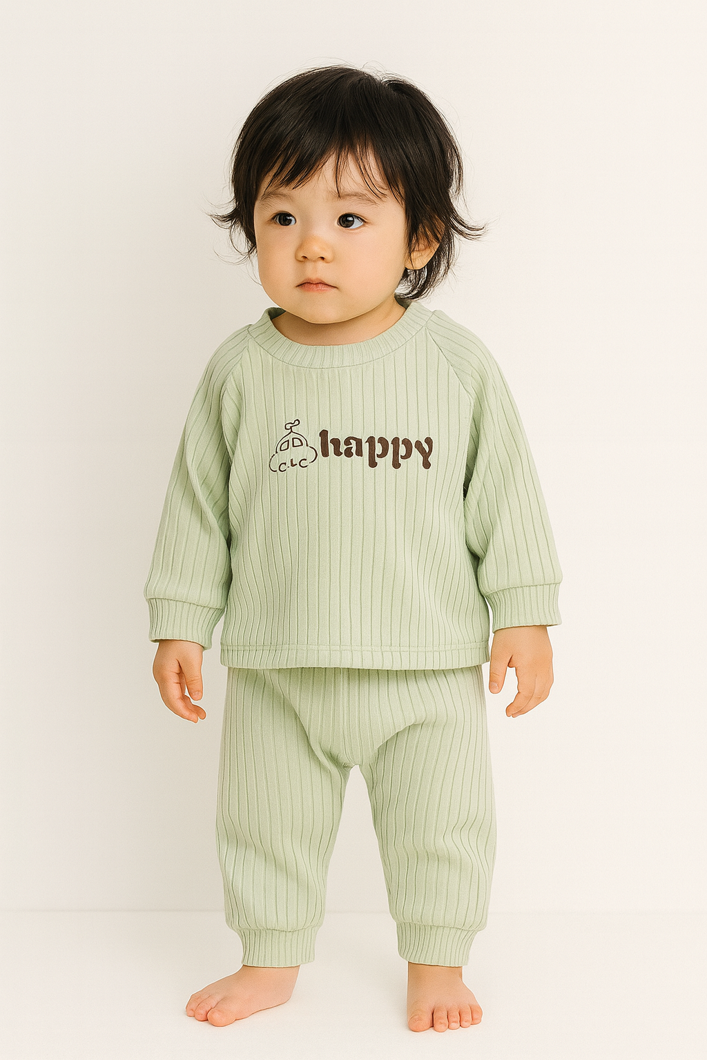 Baby Rib Set (Top and Bottoms) (80–150cm)