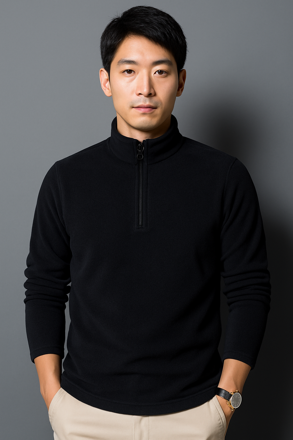 Men's Fleece Half Zip | Lightweight, Warm, and Soft | Fall/Winter Tops