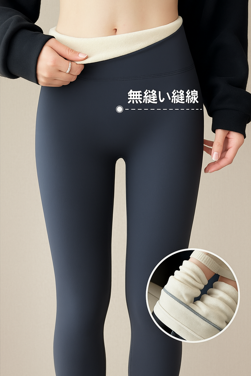 裏起毛ハイウエストシャークパンツ｜超伸縮・美脚・秋冬あったかレギンス