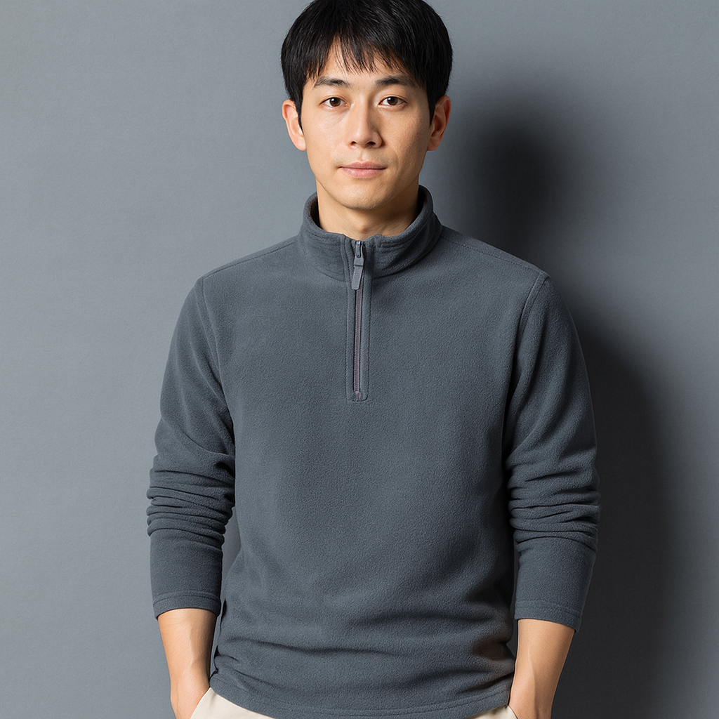 Men's Fleece Half Zip | Lightweight, Warm, and Soft | Fall/Winter Tops
