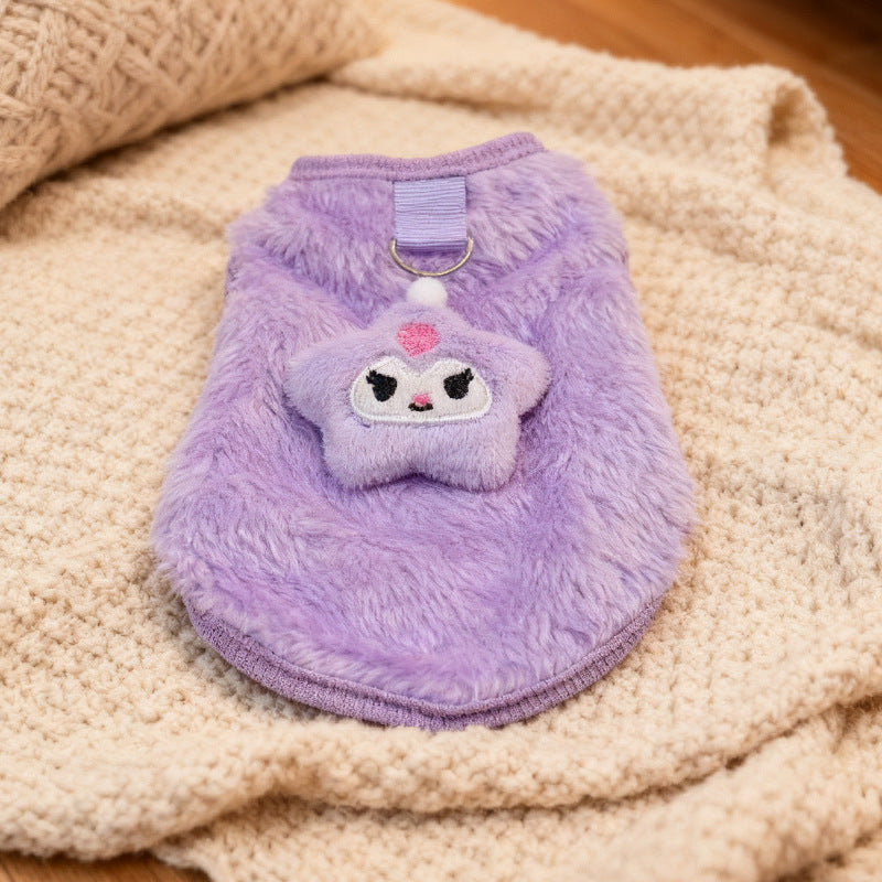 猫用・小型犬用 冬用ふわもこ防寒ウェア｜可愛い両面デザインペット服
