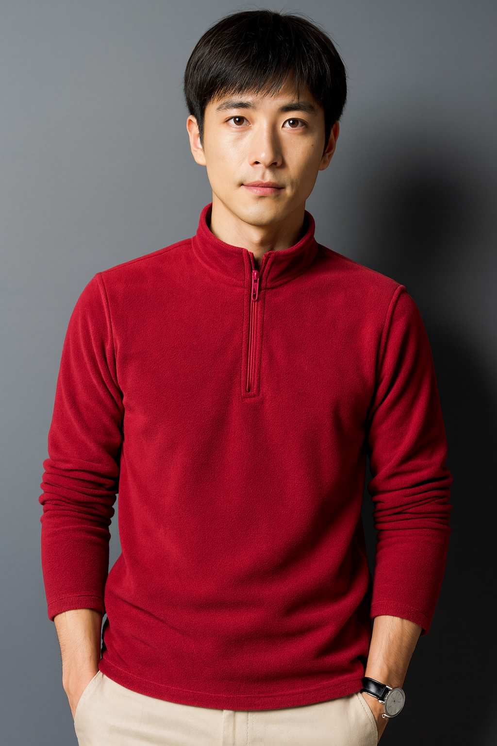 Men's Fleece Half Zip | Lightweight, Warm, and Soft | Fall/Winter Tops