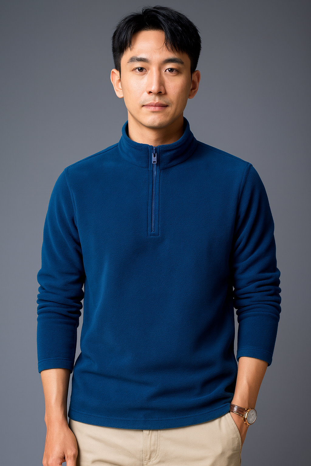 Men's Fleece Half Zip | Lightweight, Warm, and Soft | Fall/Winter Tops